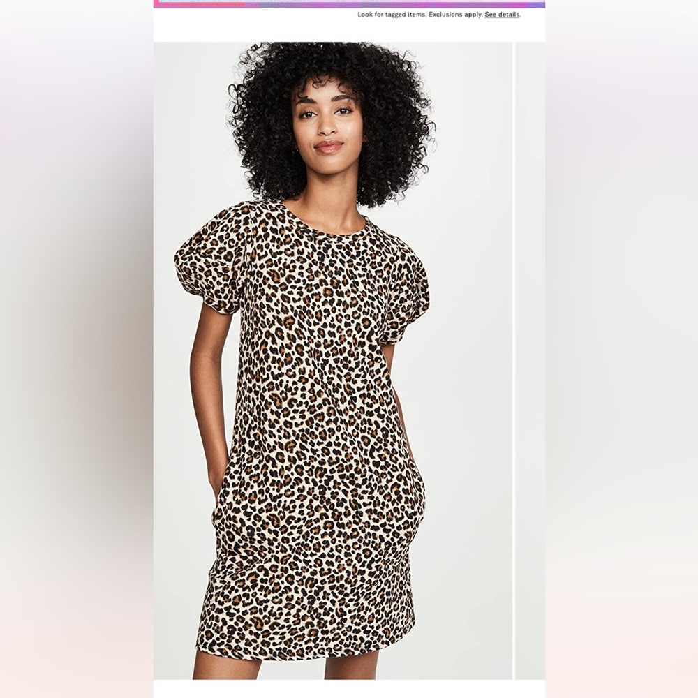 VELVET Jolene Leopard Print Mini Dress NWT